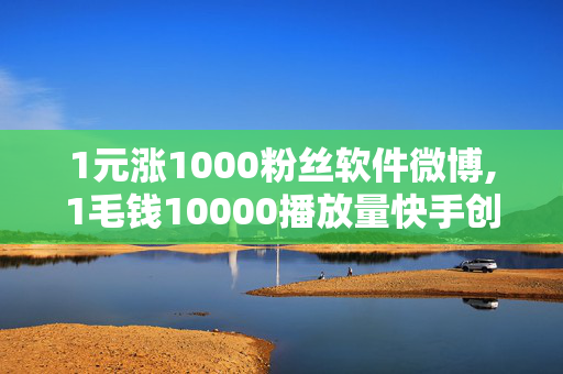 1元涨1000粉丝软件微博,1毛钱10000播放量快手创业