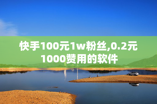 快手100元1w粉丝,0.2元1000赞用的软件