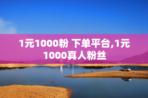 1元1000粉 下单平台,1元1000真人粉丝