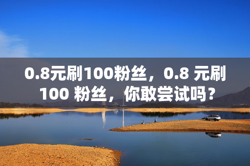 0.8元刷100粉丝，0.8 元刷 100 粉丝，你敢尝试吗？