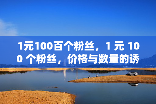 1元100百个粉丝，1 元 100 个粉丝，价格与数量的诱惑