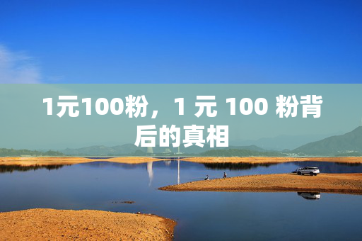 1元100粉，1 元 100 粉背后的真相