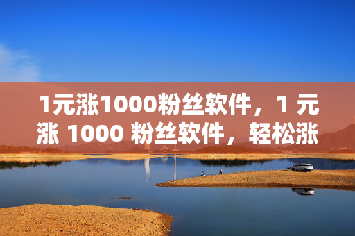 1元涨1000粉丝软件，1 元涨 1000 粉丝软件，轻松涨粉的秘密武器