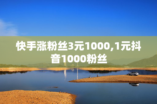 快手涨粉丝3元1000,1元抖音1000粉丝