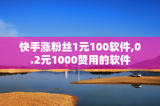 快手涨粉丝1元100软件,0.2元1000赞用的软件