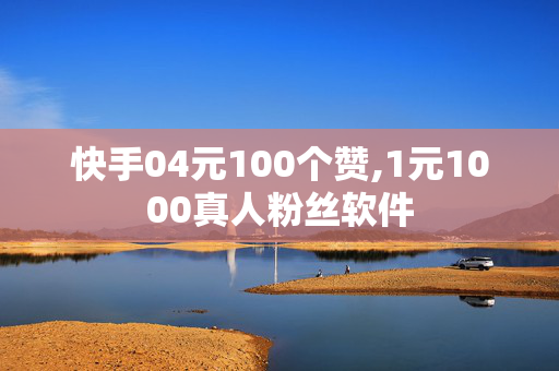 快手04元100个赞,1元1000真人粉丝软件