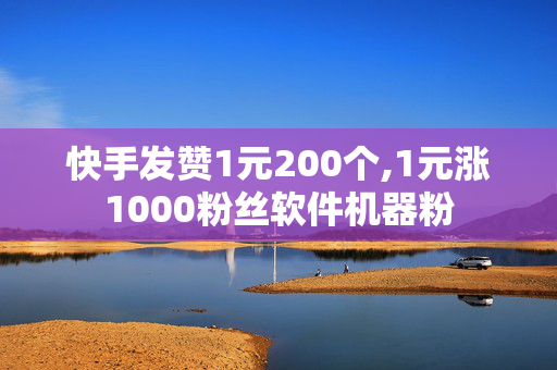 快手发赞1元200个,1元涨1000粉丝软件机器粉