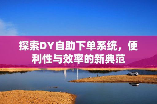 探索DY自助下单系统，便利性与效率的新典范