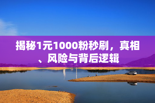 揭秘1元1000粉秒刷，真相、风险与背后逻辑