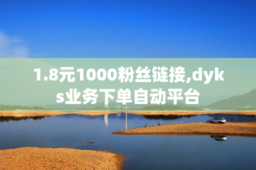 1.8元1000粉丝链接,dyks业务下单自动平台